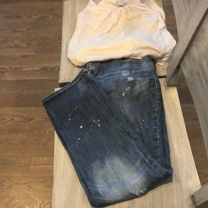 EXPRESS distressed boyfriend jean